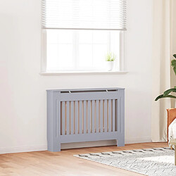 vidaXL Cache-radiateur MDF Anthracite 112 cm