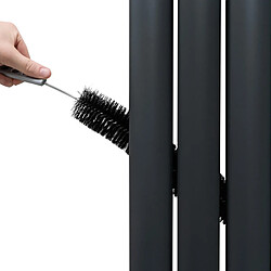 Avis Monstershop Radiateur Ovale avec Miroir - Gris Anthracite