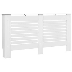 vidaXL Cache-radiateur MDF Blanc 152 cm