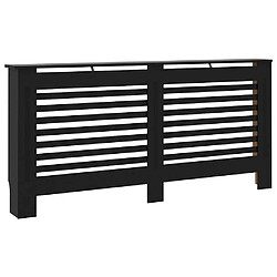 vidaXL Cache-radiateur MDF Noir 172 cm