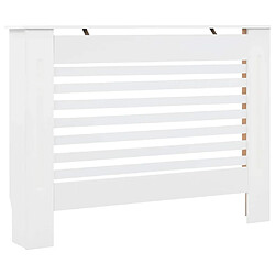 vidaXL Cache-radiateur MDF Blanc 112 cm