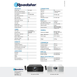 Avis Roadstar IR-540D+BTBK - Noir