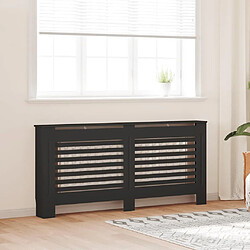 vidaXL Cache-radiateur MDF Noir 172 cm