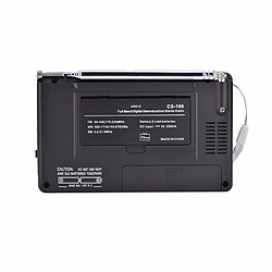 Radio portative AM/FM multibandes - Noir