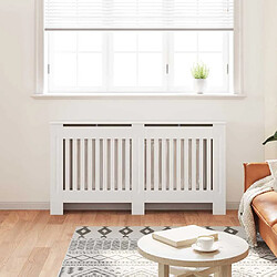 Avis vidaXL Cache-radiateur MDF Blanc 152 cm