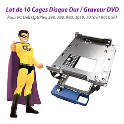 Dell Lot x10 Cages Racks 3,5" - Occasion