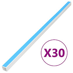 vidaXL Goulotte de câble auto-adhésive 30x15 mm - Blanc