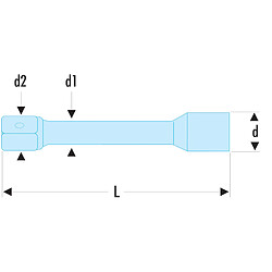 Facom Rallonge 3/4" pour cliquet K.208B