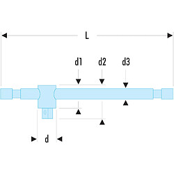Facom poignée coulissante 1/2" S.120A