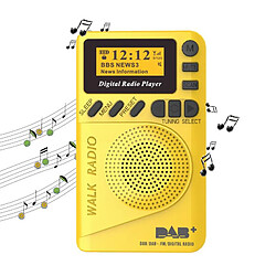 Radio portable AM/FM DAB+ de poche - Jaune