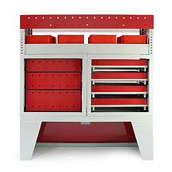 Avis Monstershop Rayonnage Métallique en Acier Rouge Pour Van Fourgon Camion Rangement Étagères