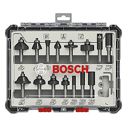 Bosch Coffret fraises mixtes 15 pièces