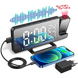 Vendos85 Radio réveil à projection - Noir