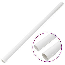 Avis vidaXL Goulottes de câble avec pinces Ø30 mm - Blanc