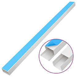 Avis vidaXL Goulotte de câble auto-adhésive 60x40 mm - Blanc