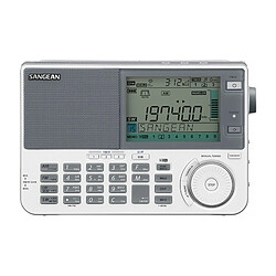 Sangean Discover 909X2 - Blanc Radio portable AM/FM/SW/AIR - DSP, RDS, SSB, squelch - 1674 présélections - grand écran LCD rétroéclairé - ATS multi-bandes - prise casque 3,5 mm - alarmes HWS