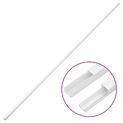 Avis vidaXL Goulotte de câble 15x10 mm - Blanc