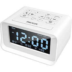 Vendos85 Dual Alarm Clock - Blanc