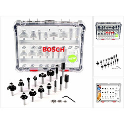 BOSCH Coffret fraises mixtes 15 pièces