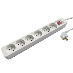 Bizline rallonge multiprise 6 prises 2P+T - 1,5 m