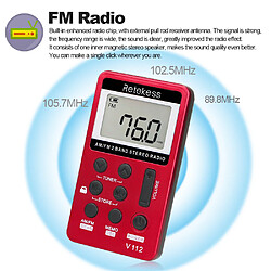 Acheter Radio portable AM/FM V112 - Rouge