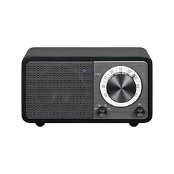 Sangean WR-7 - Bois Radio FM Bluetooth compacte - Tuner FM avec indicateur LED - Entrée auxiliaire - Batterie rechargeable - Antenne externe incluse