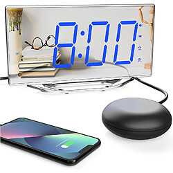 Vendos85 Réveil numérique miroir - Gris