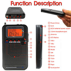 Acheter Radio portable multibande HRD-737 - Noir