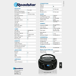 Avis Roadstar CDR-375D+ - Noir