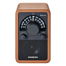 Sangean Genuine 150 BT Leather Radio bi-bande - FM/AM - Bluetooth intégré - NFC - Basses profondes - Entrée auxiliaire - Sortie ligne