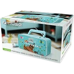 Avis Muse radio CD USB portable avec micro - Bleu