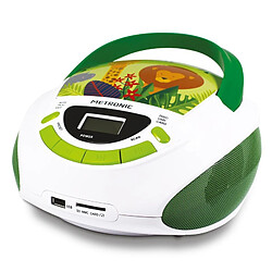 METRONIC Jungle Radio CD enfant - USB - Carte SD/MMC - Style vert et blanc