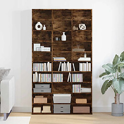 vidaXL Armoire à CD Chêne Fumé