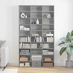 vidaXL Armoire à CD Sonoma Gris