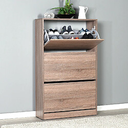 Pegane Armoire à chaussures - Chêne clair