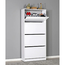 Pegane Armoire à chaussures - Blanc