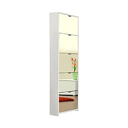 Mes Armoire à chaussures 5 portes - Blanc