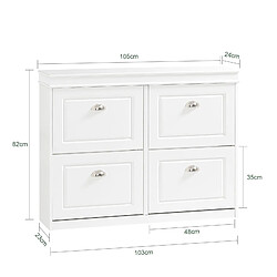 SoBuy FSR79-W Armoire à Chaussures