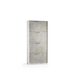 Alter Meuble à chaussures - Blanc et ciment