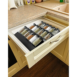 Vendos85 Étagère à épices 4 niveaux - Noir