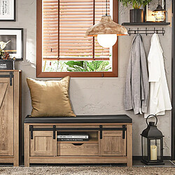 sobuy Banc à chaussures à porte de grange