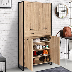 Idmarket MARKET Armoire LUIS - 4 Portes