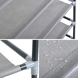 Helloshop26 Étagères à Chaussures 8 Niveaux - Gris