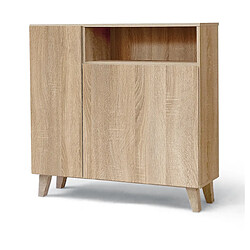 Pegane Armoire à chaussures - Chêne clair