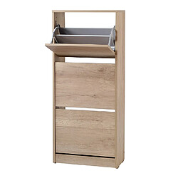 Pegane Armoire à chaussures - Chêne clair