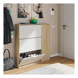 Pegane Meuble à chaussures - Blanc