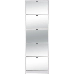 Mes Armoire à chaussures 5 portes - Blanc