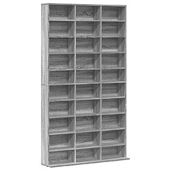 vidaXL Armoire à CD Sonoma Gris