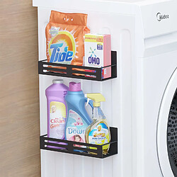 Vendos85 Lot de 2 étagères magnétiques frigo - Noir