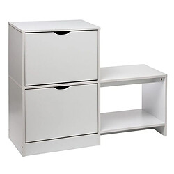 Pegane Meuble à chaussures - Blanc